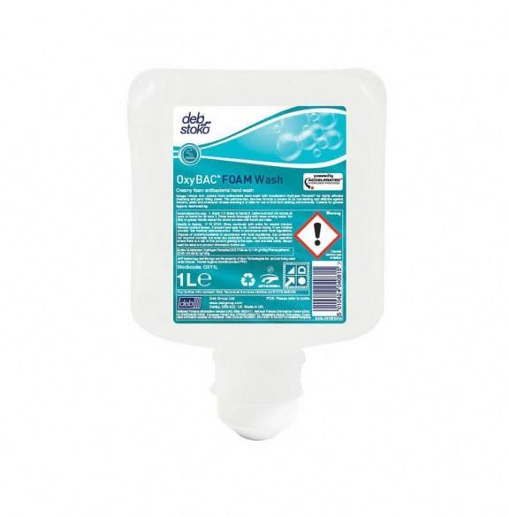 Pěnové antibakteriální mýdlo DEB OxyBac Foam Wash 1l - 1ks