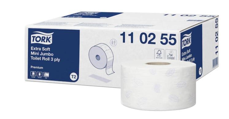 Toaletní papír v Mini Jumbo roli TORK PREMIUM Extra Soft 3vrstvy T2 - 12ks