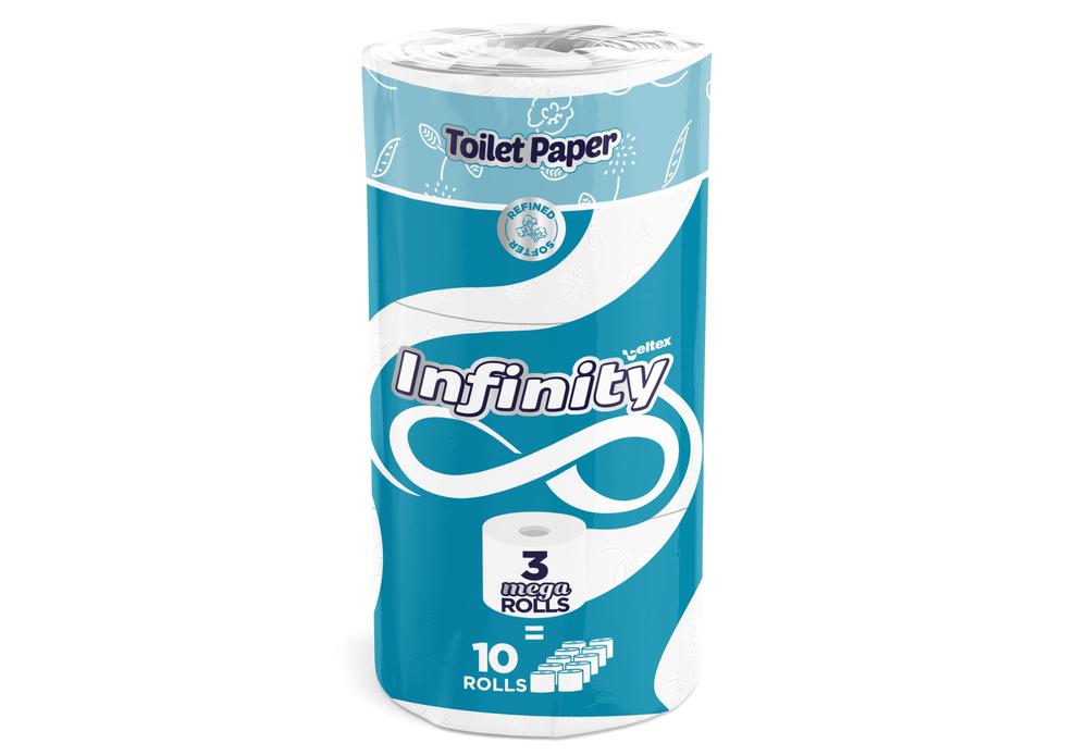 Toaletní papír CELTEX Infinity 2vrstvy 650 útržků bílý - 3ks