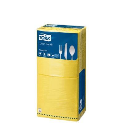 Papírové ubrousky TORK 2vrstvy 33x33cm žluté - 200ks