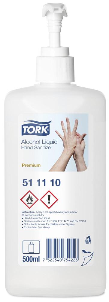 Tekutý dezinfekční prostředek Tork Premium Alcohol 500ml s pumpičkou - 1ks