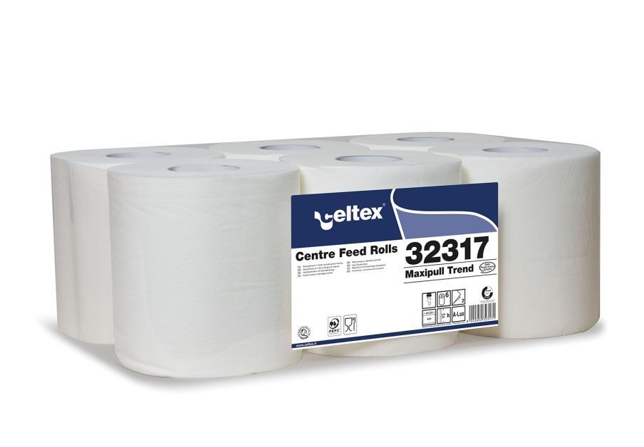 Papírové ručníky v roli CELTEX Maxipull Trend bílá 2vrstvy - 6ks