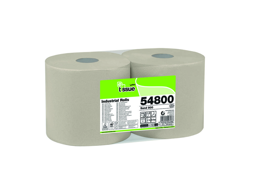Průmyslová papírová utěrka CELTEX BIO E-tissue Sand 800, šířka 24cm - 2ks