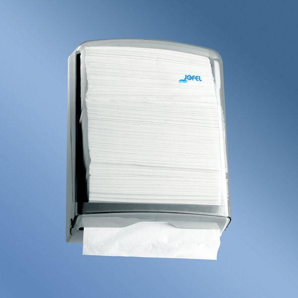 Zásobník na skládané papírové ručníky JOFEL Azur, kouřový plast