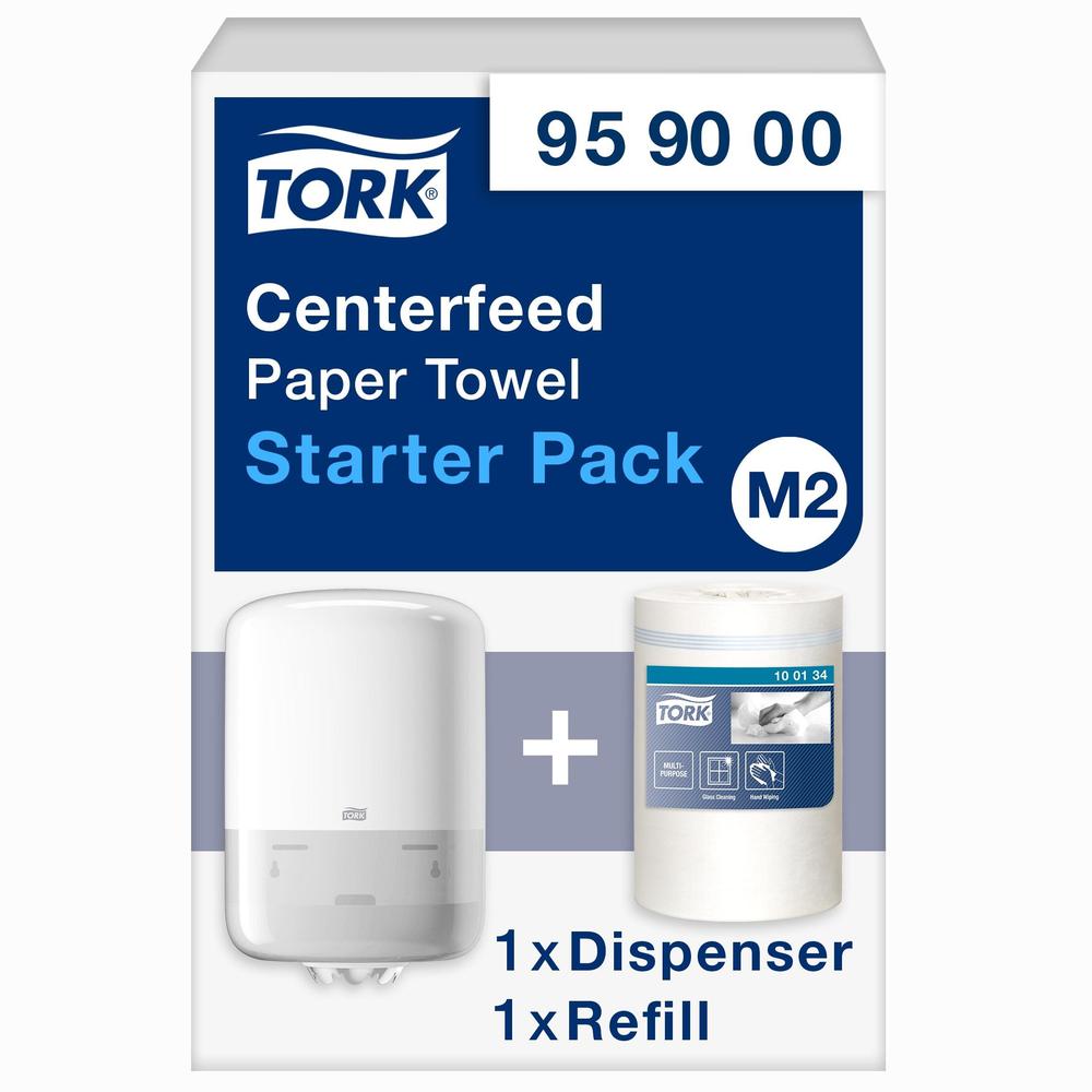 Zásobník na papírové ručníky v roli M-Box TORK bílý+náplň 100134