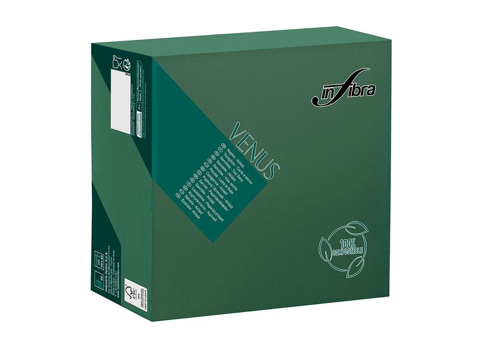 Ubrousky INFIBRA Venus Airlaid 40x40cm textilní BIO zelená - 50ks