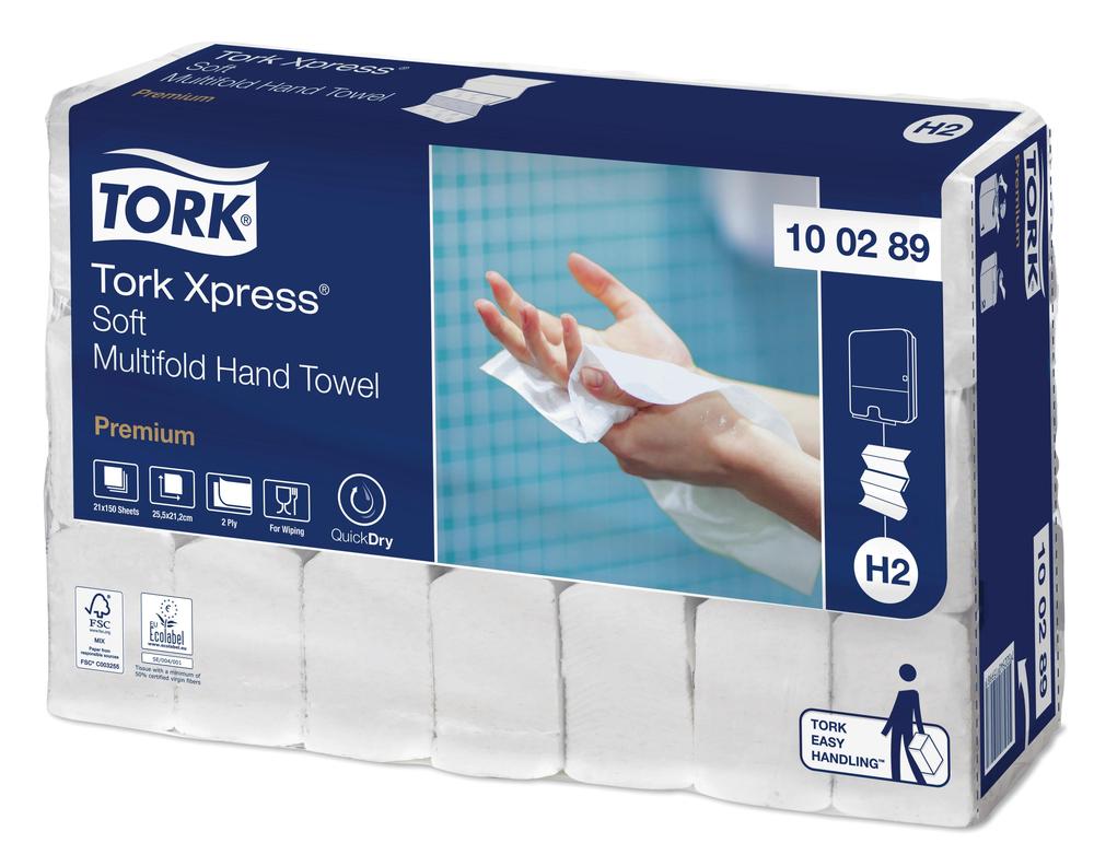 Papírové ručníky skládané TORK Xpress PREMIUM Soft bílá H2 3150ks - 1krt