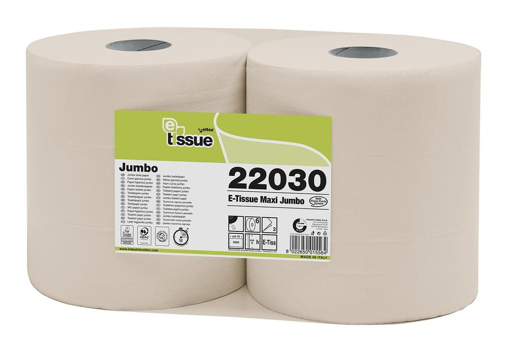 Toaletní papír Jumbo role CELTEX BIO E-Tissue 2vrstvy - 6ks