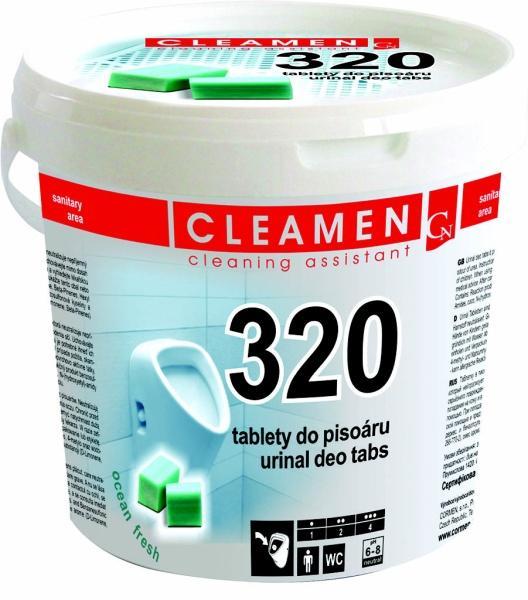 Cleamen 320 tablety do pisoáru deo - zelené 1,5kg
