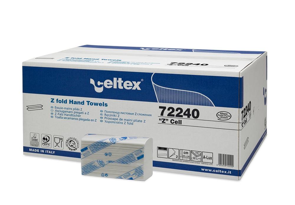 Papírové ručníky skládané CELTEX Z-Cell 3750ks, 2vrstvy