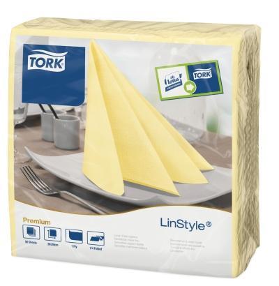 Ubrousky textílního charakteru TORK LinStyle Premium 39x39cm šampaň - 50ks