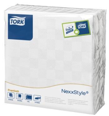 Papírové ubrousky TORK NexxStyle 2vrstvy 38x39cm bílé - 50ks