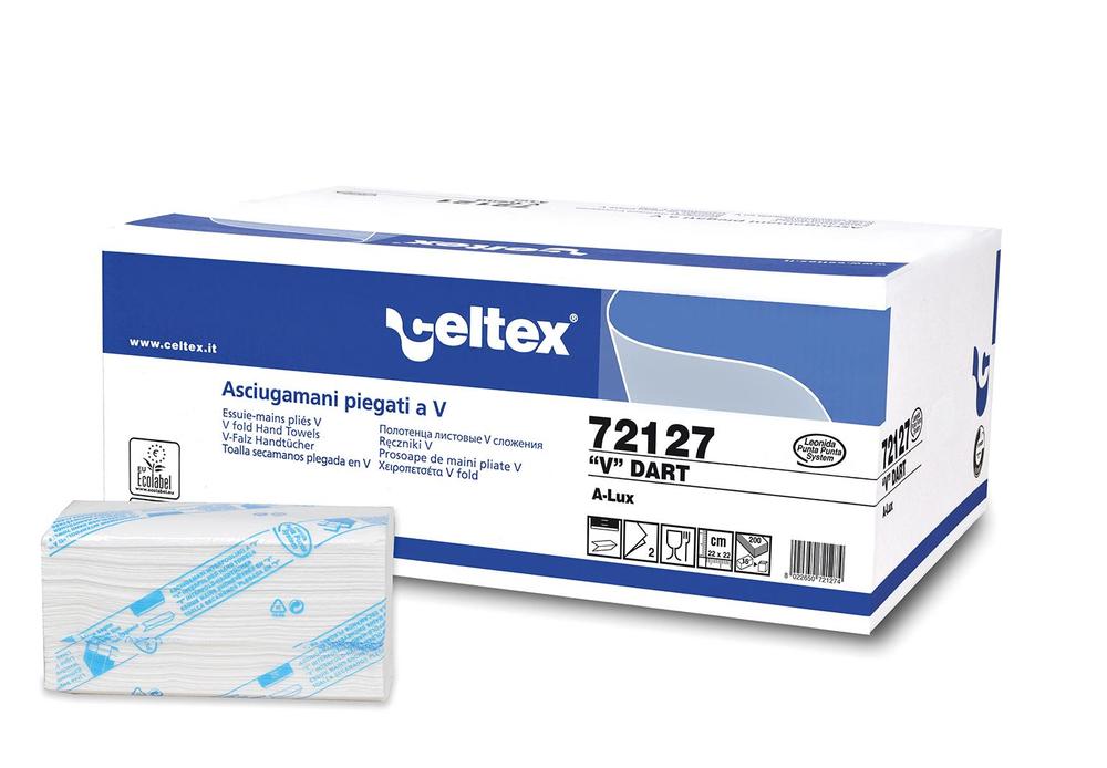 Papírové ručníky skládané CELTEX D-Cell 3000ks, bílé, 2vrstvy