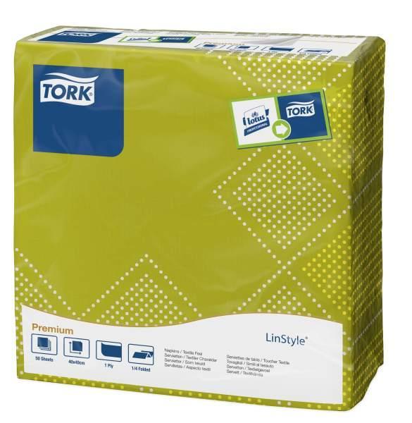 Ubrousky textilního charakteru TORK LinStyle 1 vrstva 40x40cm Natural Oxford - 50ks