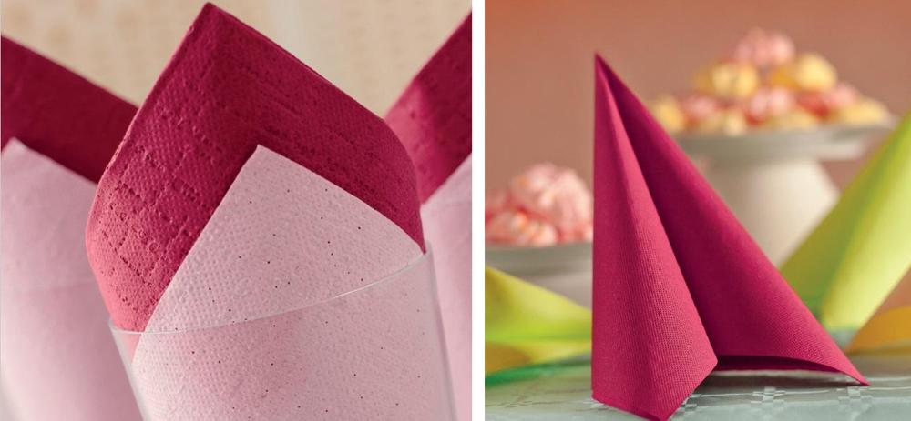 Papírové ubrousky INFIBRA 2vrstvy 33x33cm růžová 50ks