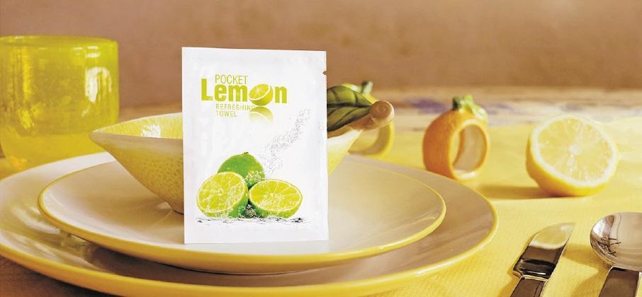 Vlhčené osvěžující ubrousky INFIBRA Lemon 100ks