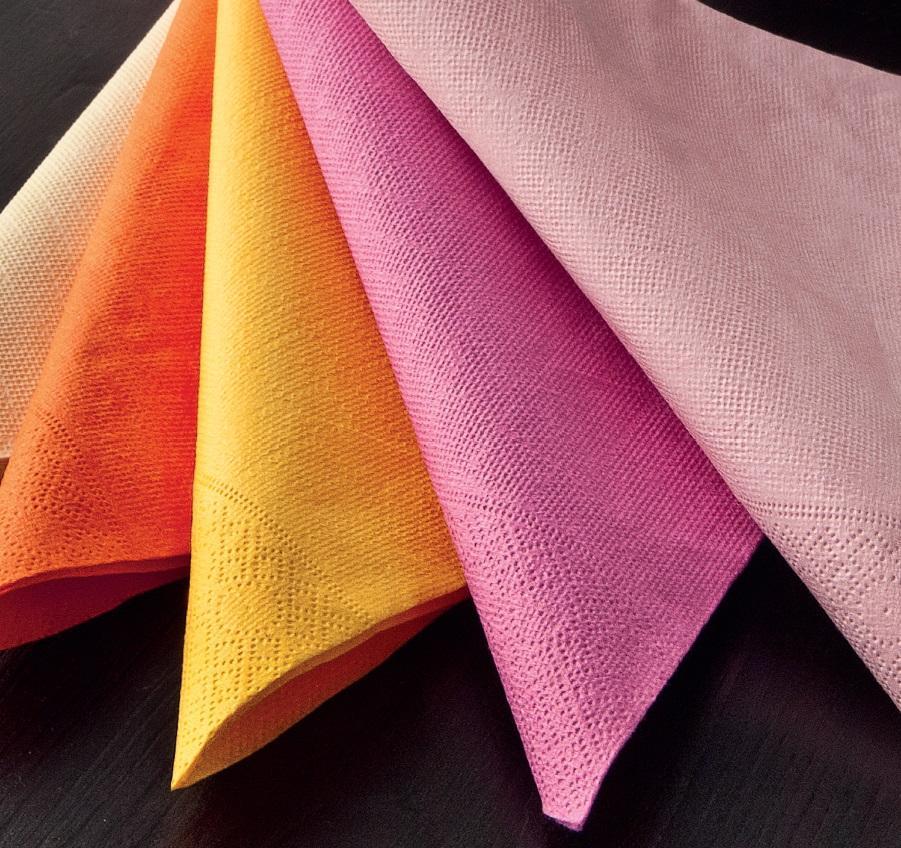 Papírové ubrousky INFIBRA 2vrstvy 25x25cm oranžová 100ks