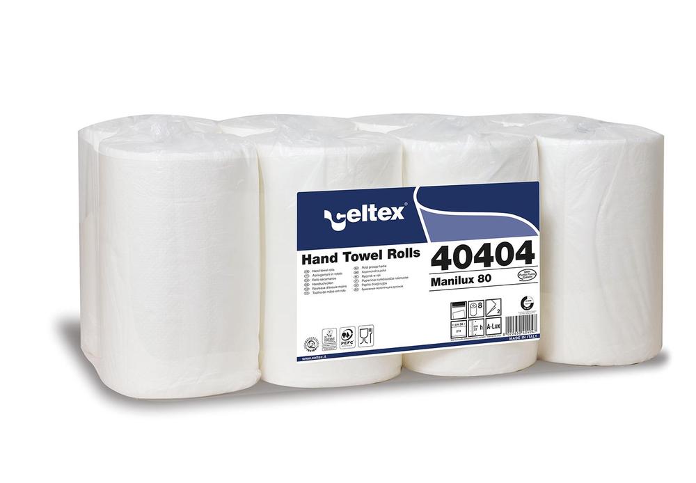 Papírové ručníky v roli CELTEX ManiLux 80 bílá - 8ks