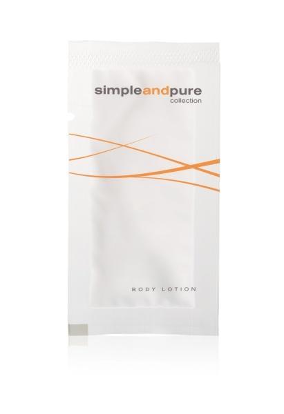 Hotelové tělové mléko v sáčku 10ml Simple and Pure - 125ks