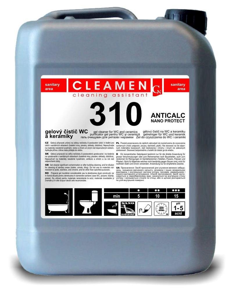 Cleamen 310 vysoce kyselý na WC a keramiku 5 l