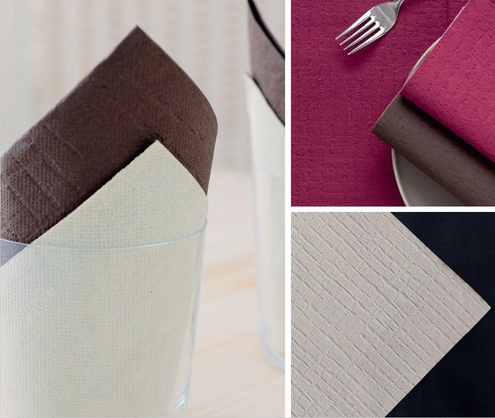 Papírové ubrousky INFIBRA Linea červená 2vrstvy 38x38cm - 40ks