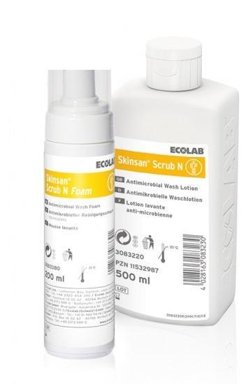 Antimikrobiální mycí prostředek Skinsan Scrub N 500ml k dezinfekci pokožky