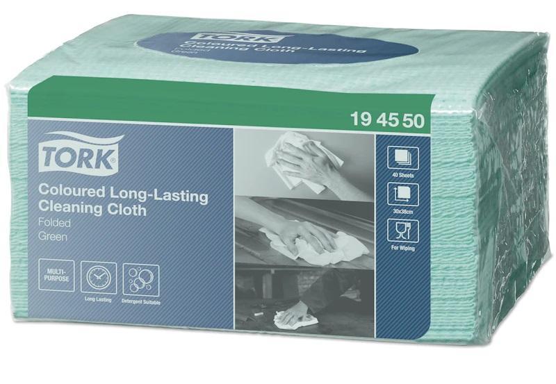Netkaná textílie Tork Premium ve skládané verzi - zelená 40ks
