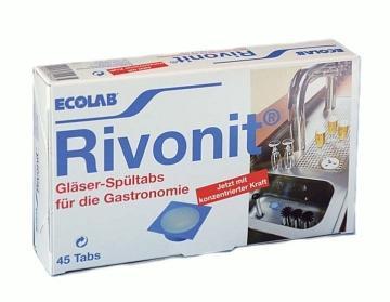 Tablety pro ruční mytí skla Rivonit Gläser Tabs - 45ks