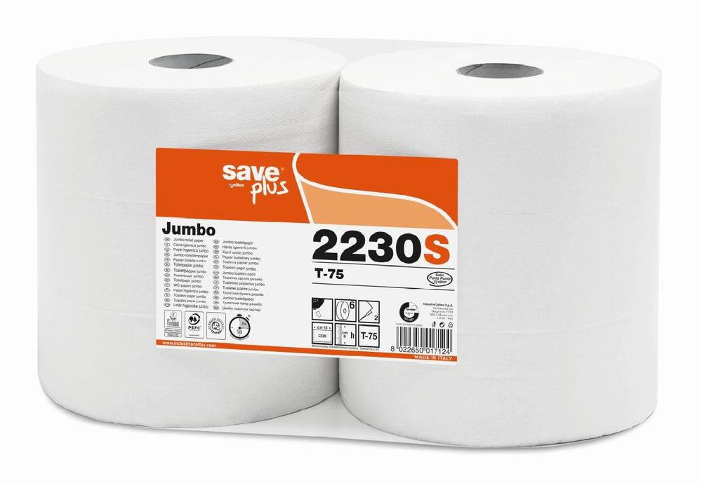 Toaletní papír Jumbo role CELTEX Save plus 2vrstvy - 6ks
