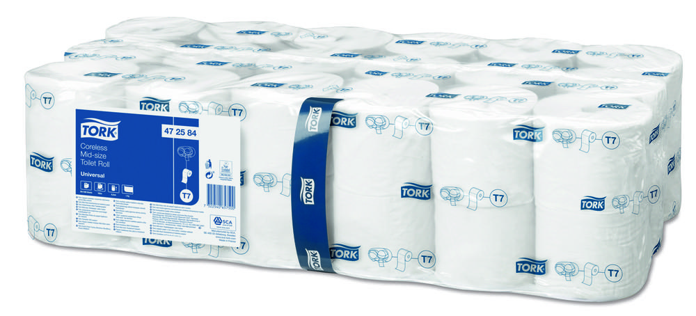 Bezdutinkový toaletní papír Tork Mid-Size Universal 1vrstva bílý T7 - 36ks