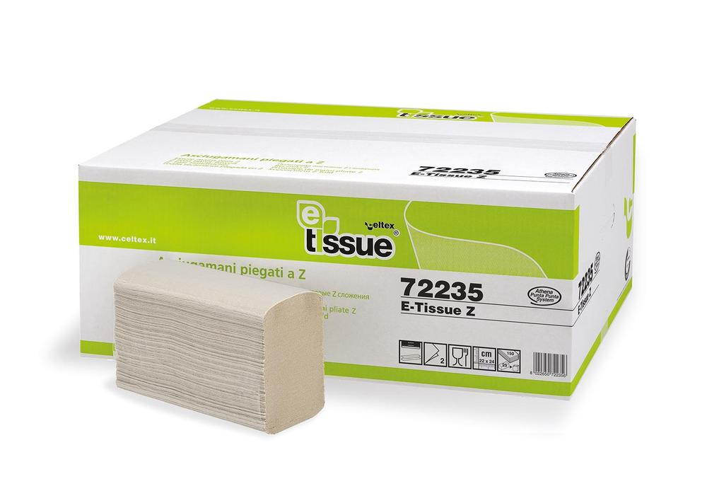 Papírové ručníky skládané CELTEX BIO E-Tissue 3750ks, 2vrstvy