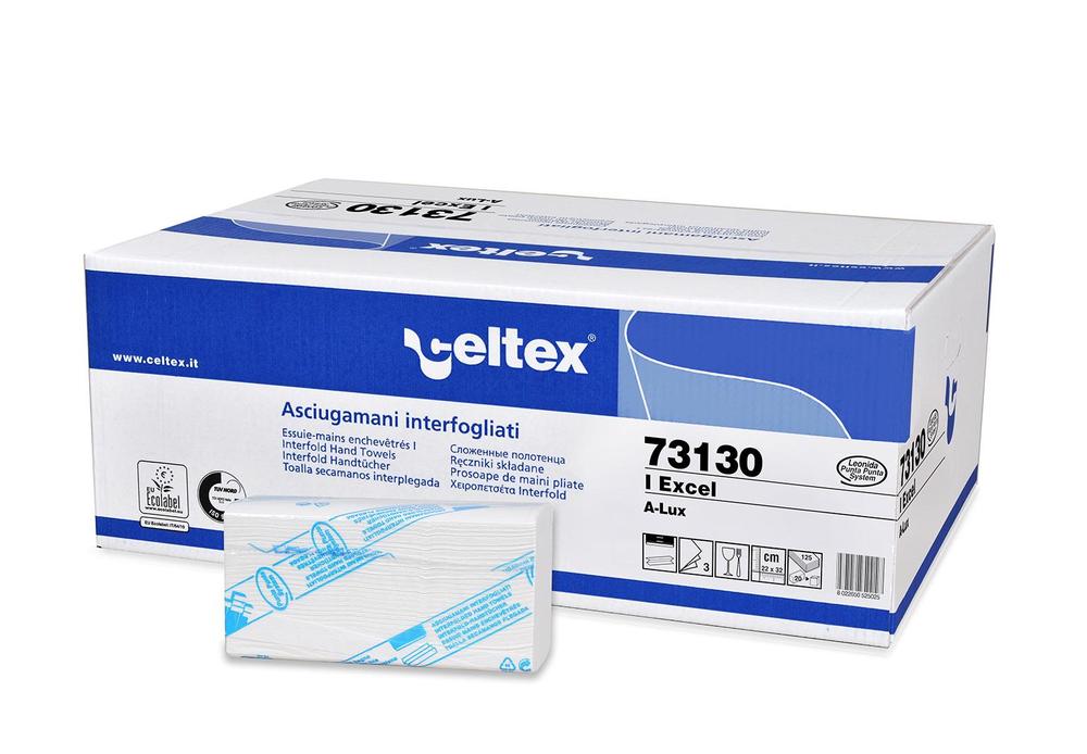 Papírové ručníky skládané Excel CELTEX Intefold 2500ks, 3vrstvy - 1krt