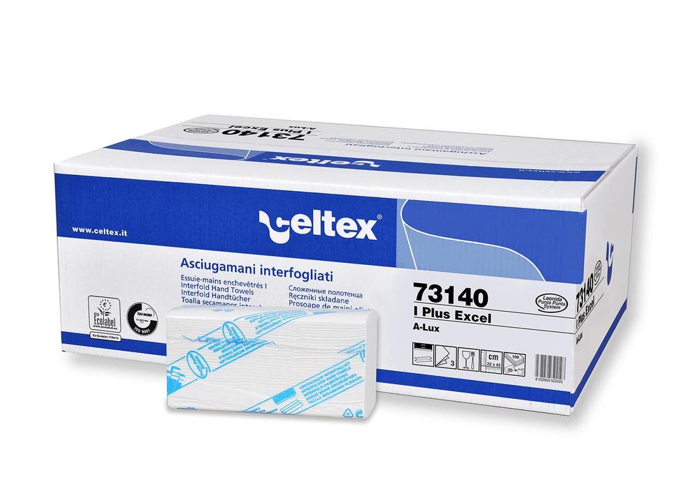 Papírové ručníky skládané Celtex Excel Interfold Plus 2000ks, 3vrstvy - 1krt