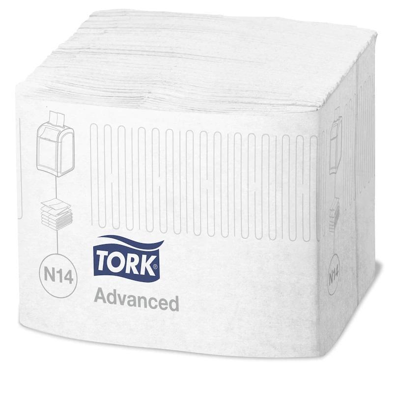 Papírové ubrousky TORK Fit 2vrstvy 21,3x16,5 bílé do zásobníku N14 - 1krt