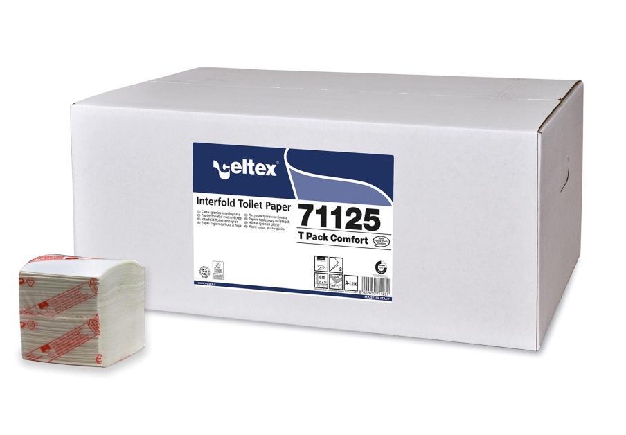 Toaletní papír CELTEX T Pack Comfort skládaný 2vrstvy bílý - 1krt
