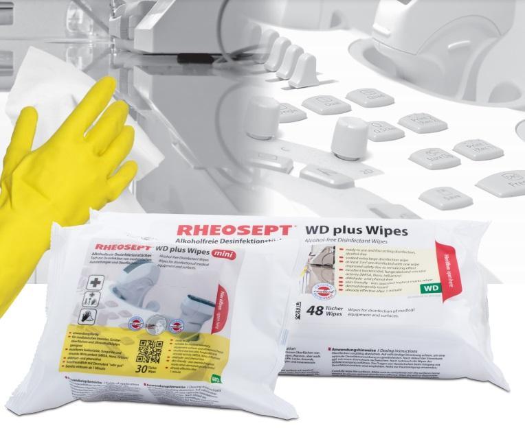 Vlhčené dezinfekční utěrky Rheosept WD Plus MINI na plochy a povrchy  - 30ks
