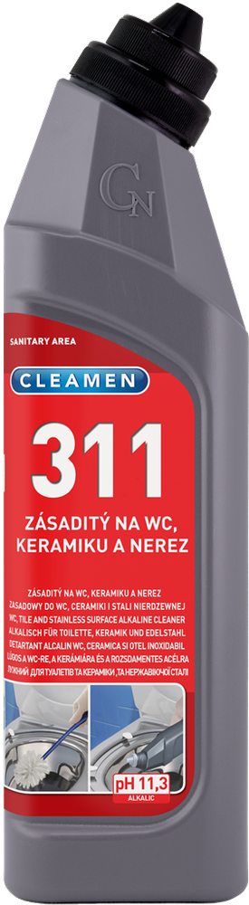 Cleamen 311 zásaditý na WC, keramiku a nerez 750 ml