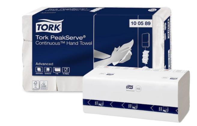 Papírové navazující ručníky TORK PeakServe® ADVANCED bílá H5 3240ks - 1krt