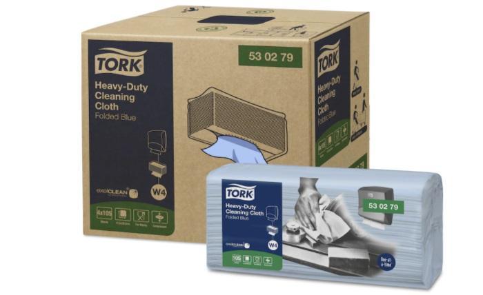 Netkaná textílie Tork Premium 530 Top Pak modrá W4 - 105ks