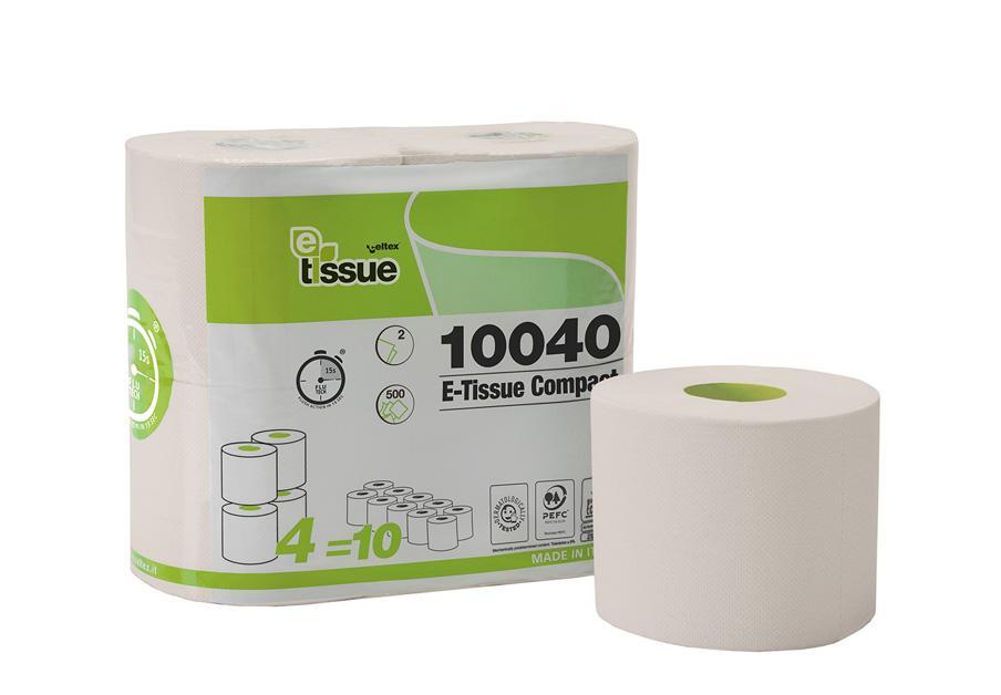 Toaletní papír CELTEX BIO E-Tissue 2vrstvy 400útržků - 4ks