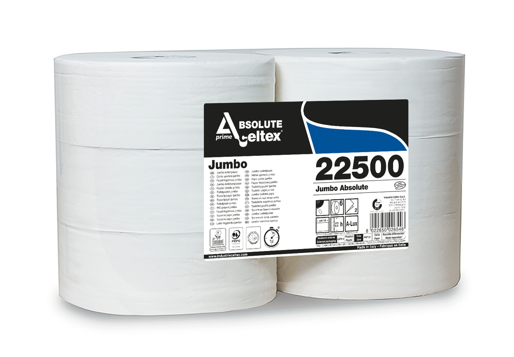 Toaletní papír Jumbo Maxi role CELTEX 2vrstvy 500m - 6ks