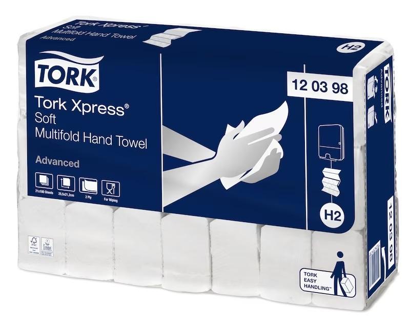Papírové ručníky skládané TORK Xpress ADVANCED Soft bílá H2 3780ks New - 1krt