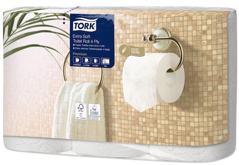 Toaletní papír TORK Premium Extra Soft 4vrstvy 150 útržků T4 - 6ks