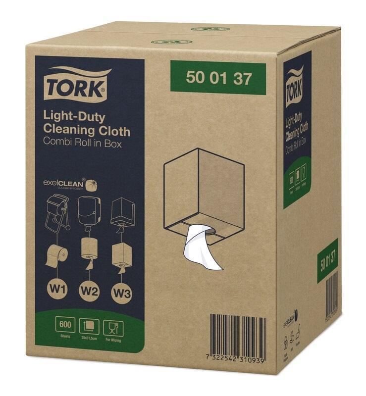 Netkaná textílie Tork Light-Duty v roli bílá W1/W2/W3 NEW - 1ks