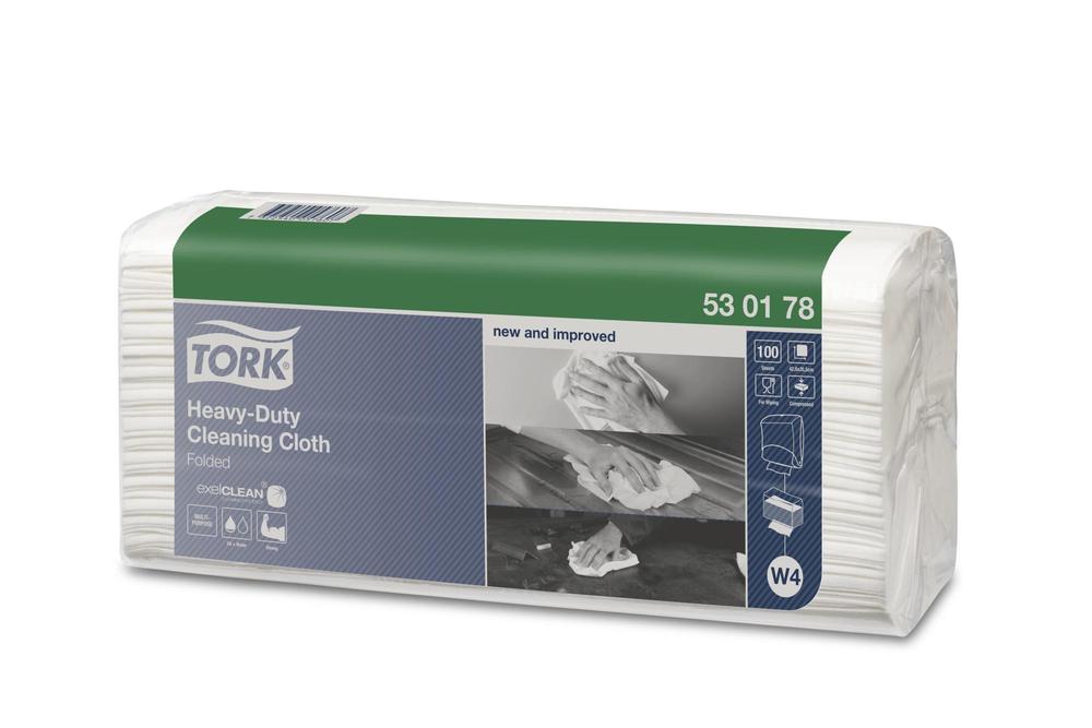 Netkaná textílie Tork Premium 530 Top Pak bílá W4  - 100ks