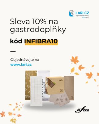 🍂 Podzimní sleva –10 % na INFIBRA 🍂 Ubrousky, kapsičky na příbory, ubrusy a spoustu dalších gastrodoplňků v přírodních...